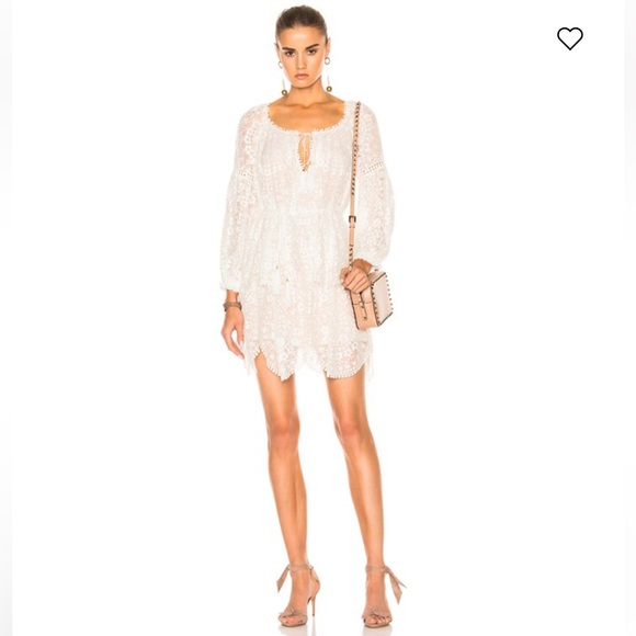 Zimmerman | Gossamer Scallop Mini Dress | Size 2 - Picture 1 of 8